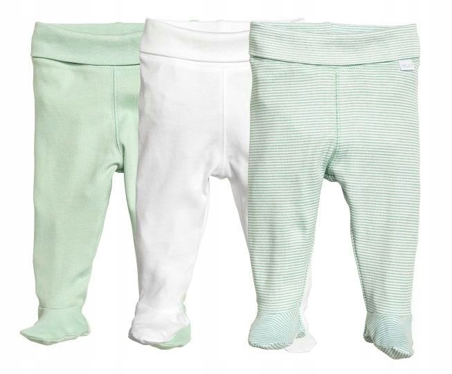 H&M wcześniak półśpiochy 3 szt. zieleń 44