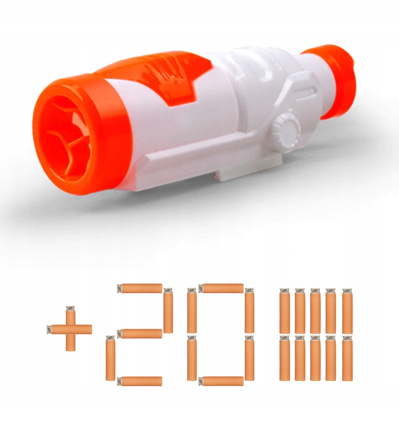 CELOWNIK DO NERF + 20 SUPER CELNYCH STRZAŁEK NABOI
