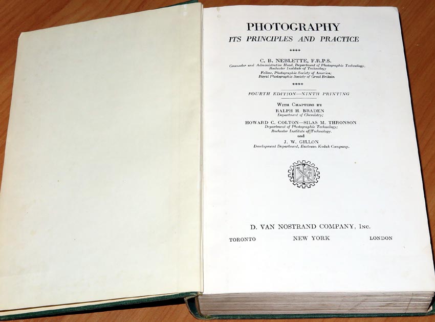 PHOTOGRAPHY ITS PRINCIPLES AND PRACTICE, Neblette