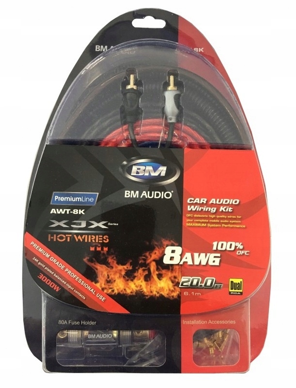 PRZEWODY KABLE CAR AUDIO 60A TUBA WZMACNIACZ BM 7491384963