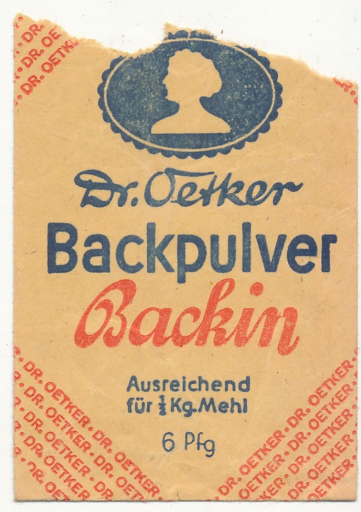 Doktora Oetkera Backpulver Backin wym.8,5 X 6 cm.