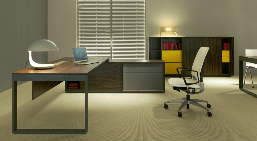 Biurko Brand 160x80cm + komoda 180x48cm MEBELUX