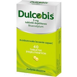 DULCOBIS (BISACODYLUM) 40 tabl.NA ZAPARCIA.APTEKA