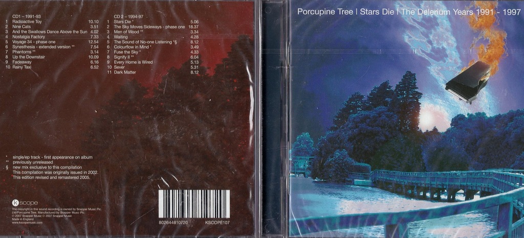 Porcupine Tree STARS DIE THE DELERIUM YEARS 2CD - 7734995643 - oficjalne  archiwum Allegro