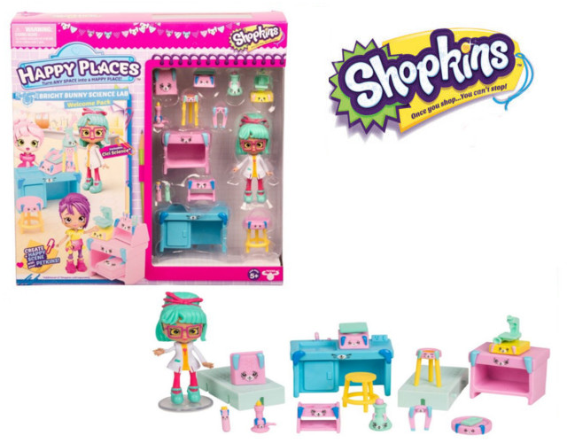 SHOPKINS LABORATORIUM 13-PAK + LALKA MEBLE PETKINS