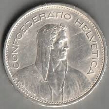 5 franków szwajcarskich z 1968 roku