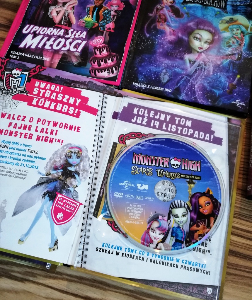 DVD - MONSTER HIGH x [ 8 DVD ] 10 filmów - FOLIA ! - 7535827444