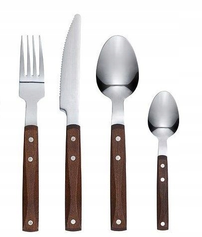 ikea sztucce rustik drewniane 24szt komple okazja!