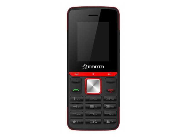Czarno-czerwony Telefon MANTA TEL1712