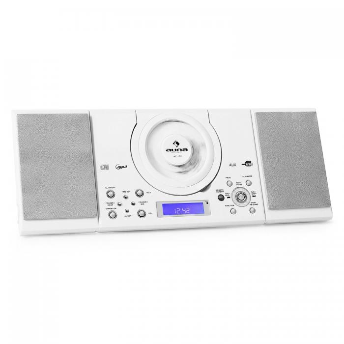 Mini wieża radio MP3 CD USB białe