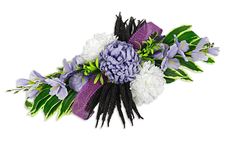 FIOLET IKEBANA KOMPOZYCJA  GRÓB CMENTARZ 68
