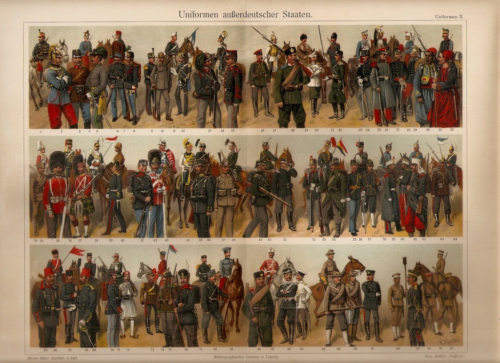 MUNDURY WOJSKOWE  ROK 1902