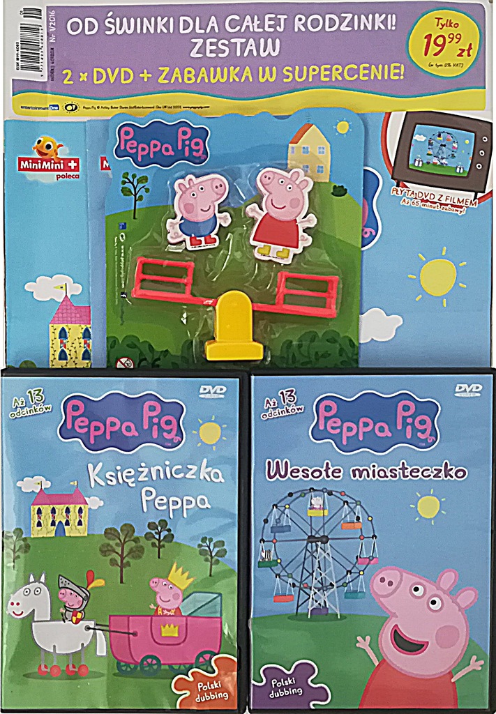 ŚWINKA PEPPA 26 ODCINKÓW + FIGURKI Z HUŚTAWKĄ D-X