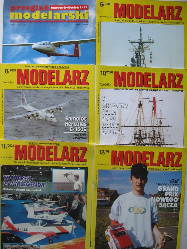 MODELARZ Samoloty Statki inne PLANY 6 num. 1999-03