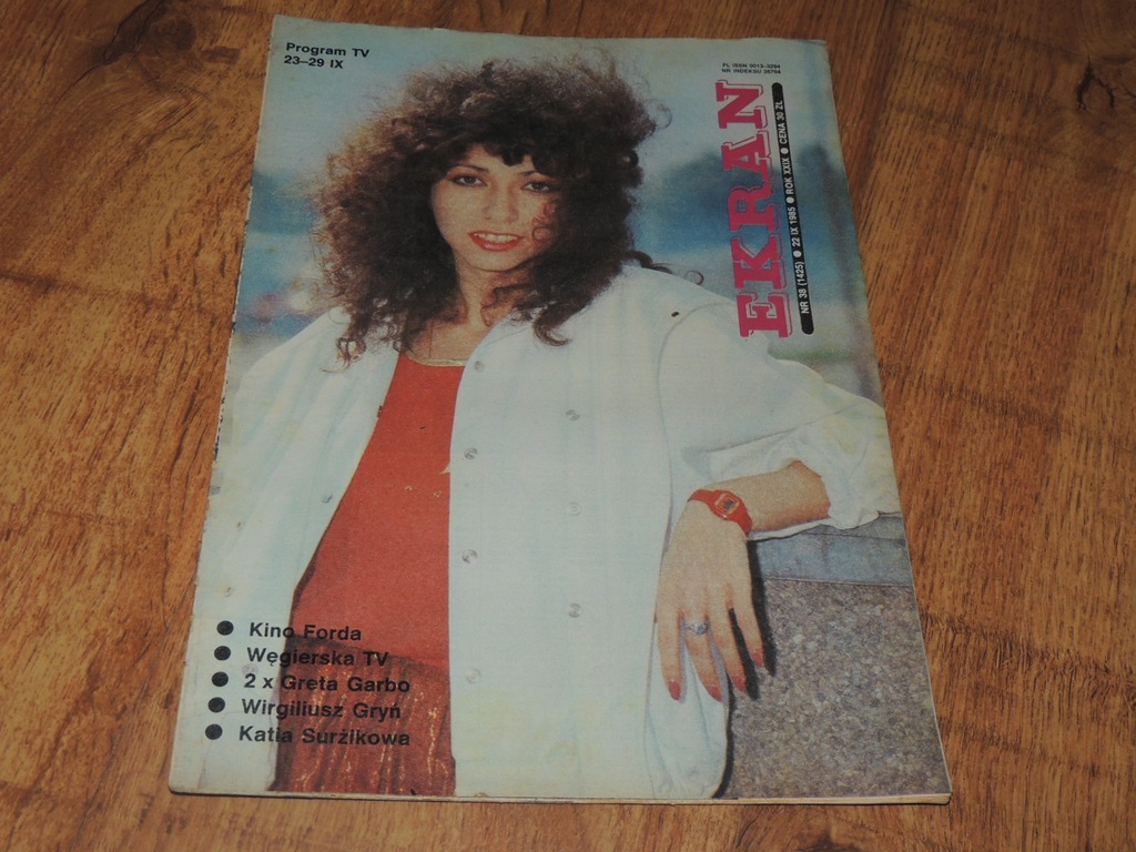 EKRAN 38/1985 W Gryń, G. Garbo, A Ford, Dalida