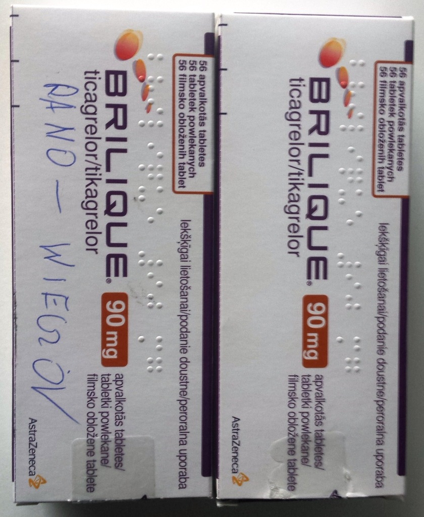 BRILIQUE - 90mg 111tabletek cena za 2 opakowania