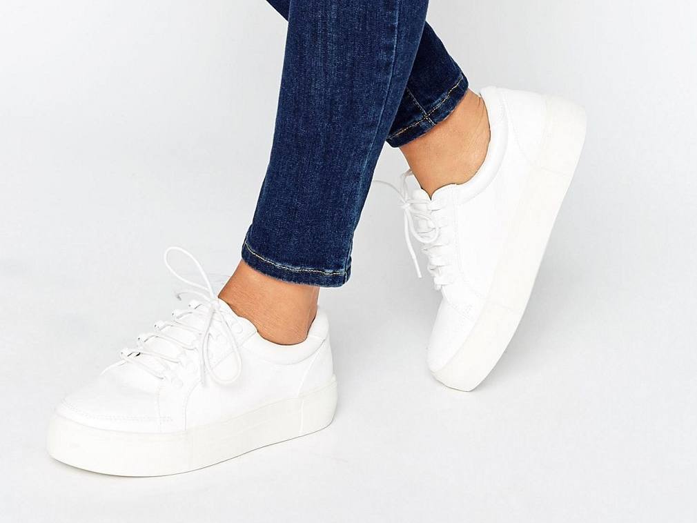 RIVER ISLAND Białe Creepersy Damskie Wiązane 41