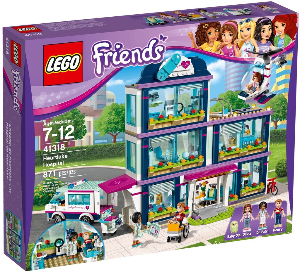 LEGO FRIENDS 41318 SZPITAL W HEARTLAKE KLOCKI