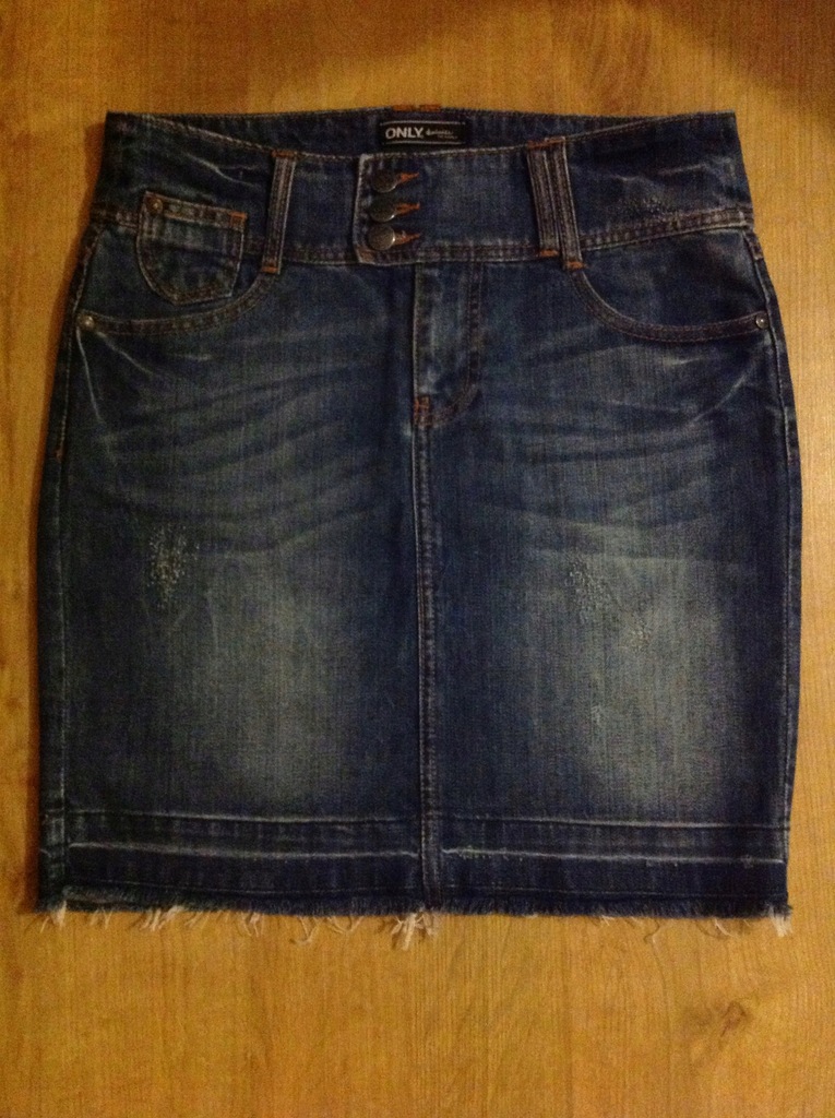 Only spódnica jeansowa z wystrzępieniami r. 38