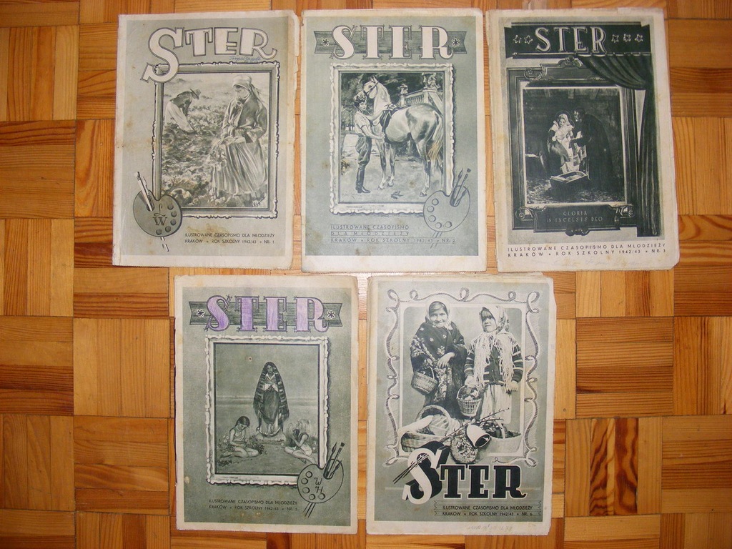 STER CZASOPISMO DLA MŁODZIEŻY NR 1,2,3,5,6 1942/43