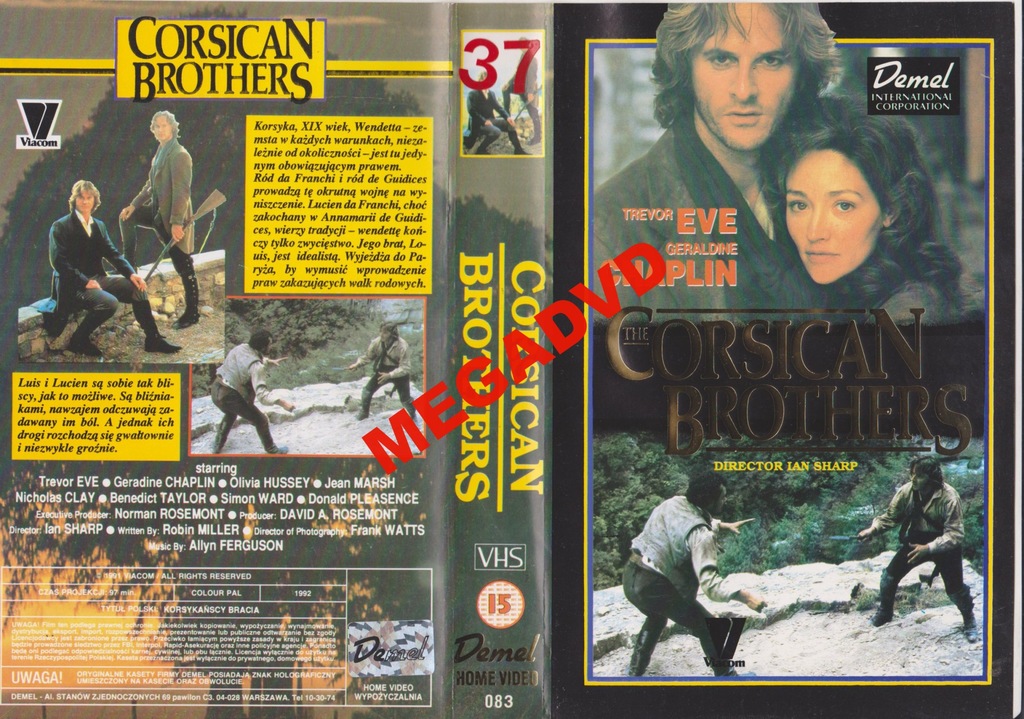 [VHS-417] KORSYKAŃCY BRACIA ---------- rarytas !!!