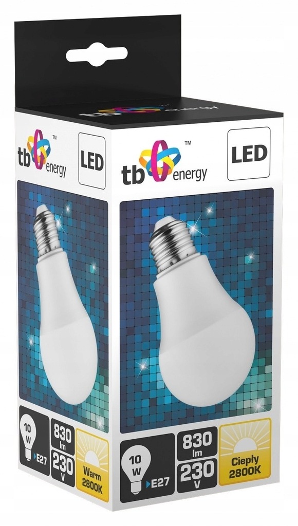 Żarówka TB Energy LED E27 nowość spectrum lampa