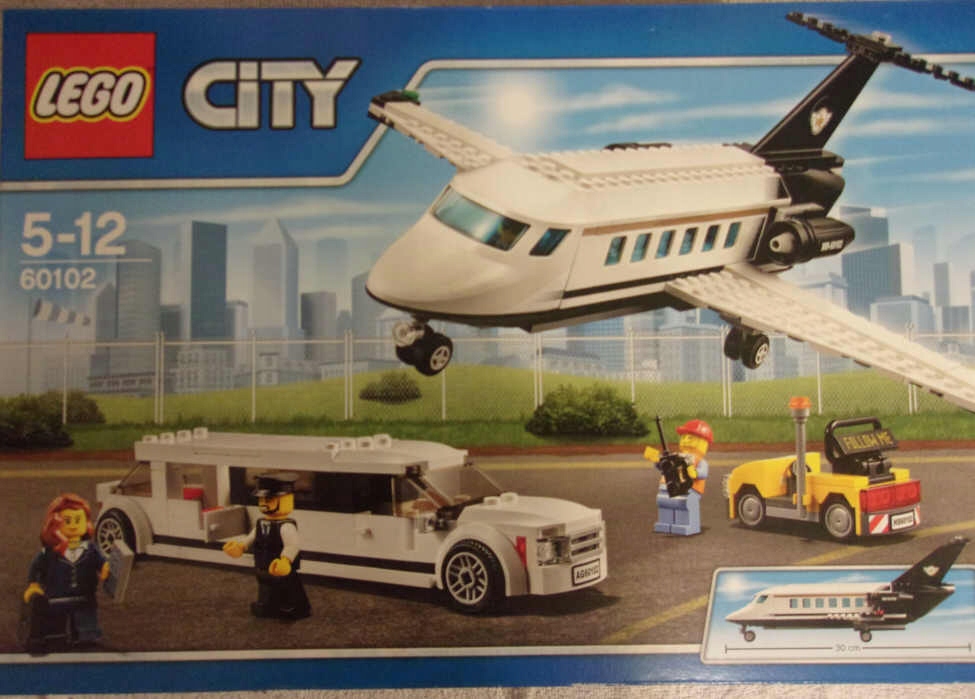 Lego City 60102 samolot 30 cm + limuzyna 20cm NOWy