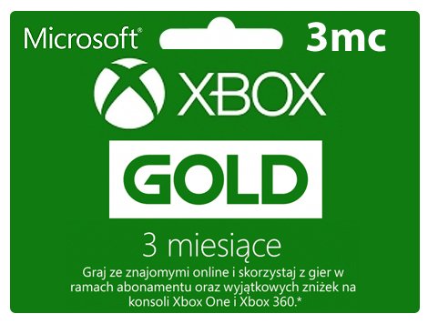 Abonament Xbox Live GOLD 3 miesiące sklep CHEŁMEK