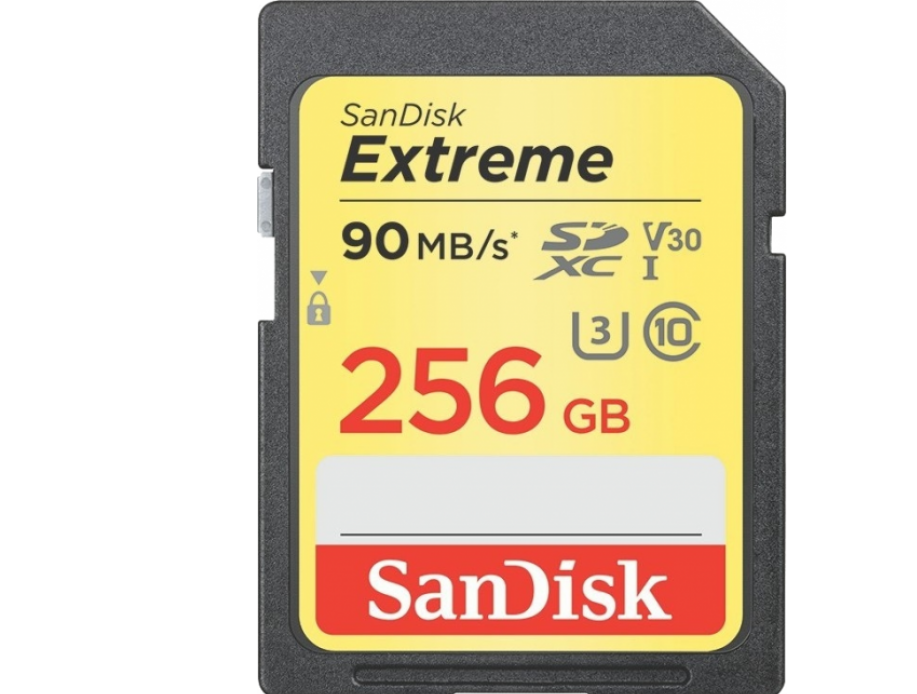 SanDisk SDXC 256GB Extreme UHS-I U3 V30 90/60 MB/s