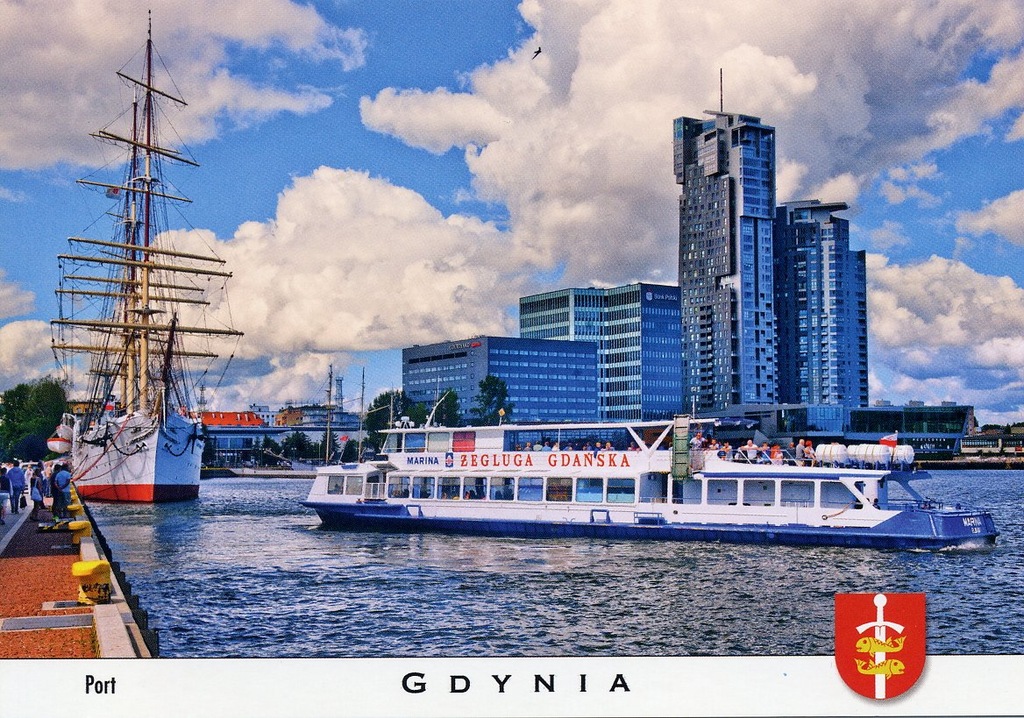 Pocztówka - Statek pasażerski MARINA - Gdynia