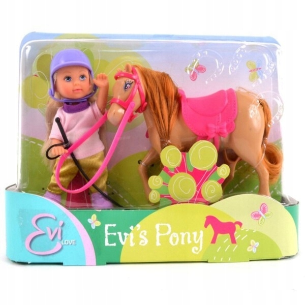 EVI Pony Lalka z Koniem, jasny brąz