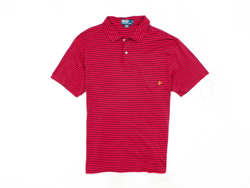 N Ralph Lauren Koszulka Polo Męska Paski Red XXL