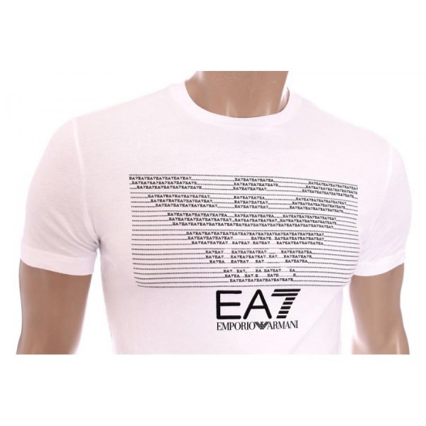EMPORIO ARMANI EA7 markowy t-shirt 2017 WHITE XXL