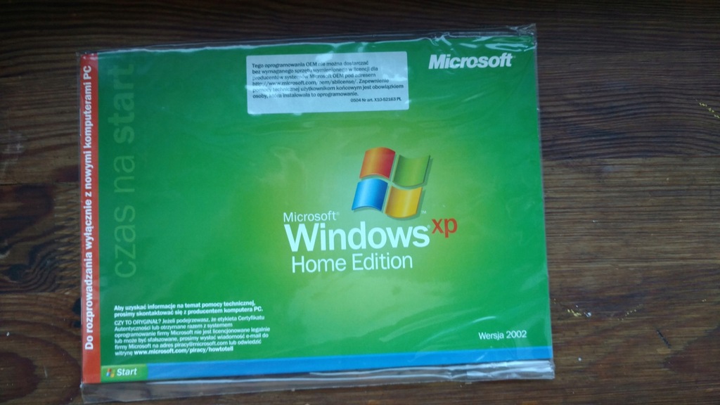 Windows XP Home Edition PL Oryginał Folia