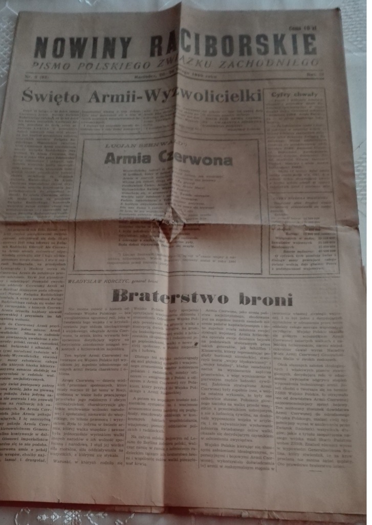 Gazeta Nowiny Raciborskie,20 - 26 02.1949 r.