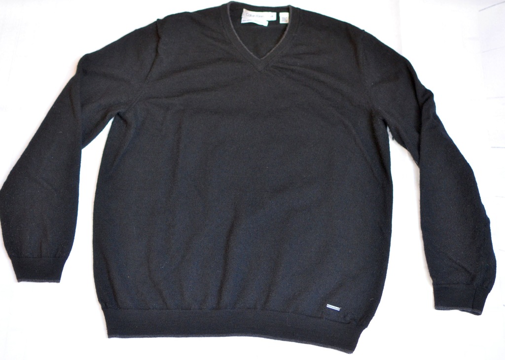 Calvin Klein sweter kardigan męski 100% merino