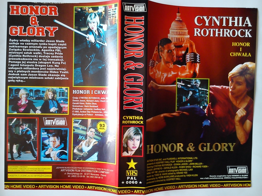 HONOR I CHWAŁA - Cynthia Rothrock John Miller - 7016334872 - oficjalne  archiwum Allegro