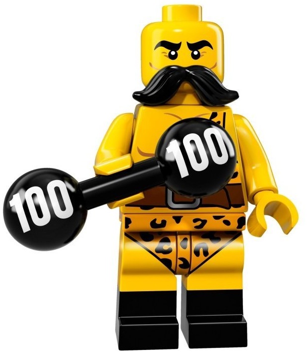 8semka LEGO 71018 MINIFIGURES SIŁACZ Z CYRKU NOWY