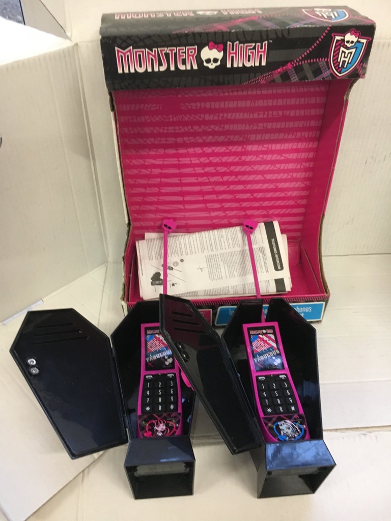 MONSTER HIGH TELEFONY INTERCOM 2 SZT DO NAPRAWY