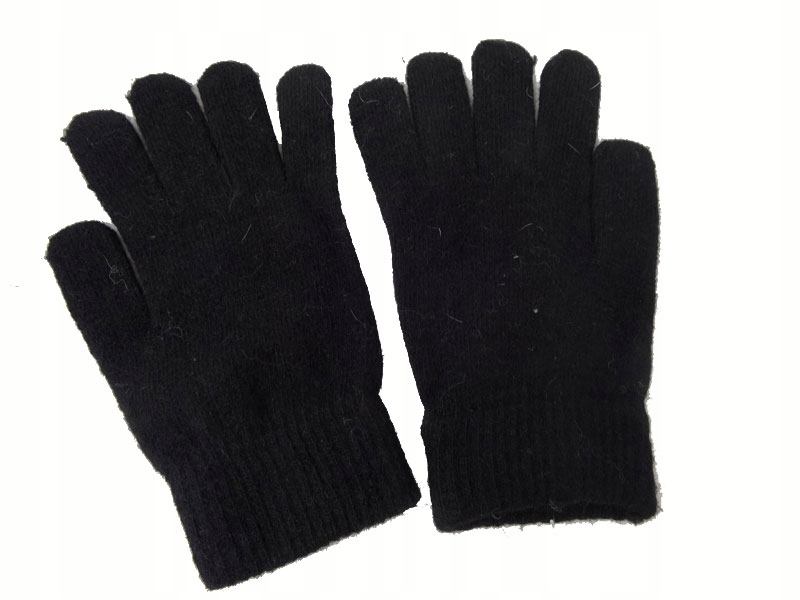 Rękawiczki włóczkowe, czarne