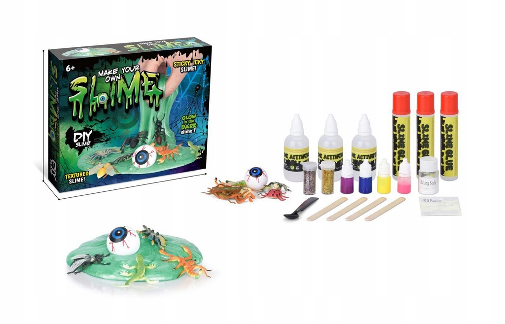 SLIME MEGA ZESTAW do robienia glutów HORROR GLUT