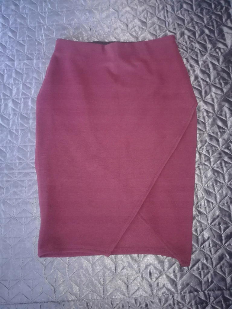 Spódnica STRADIVARIUS bordowa kopertowa XS 34