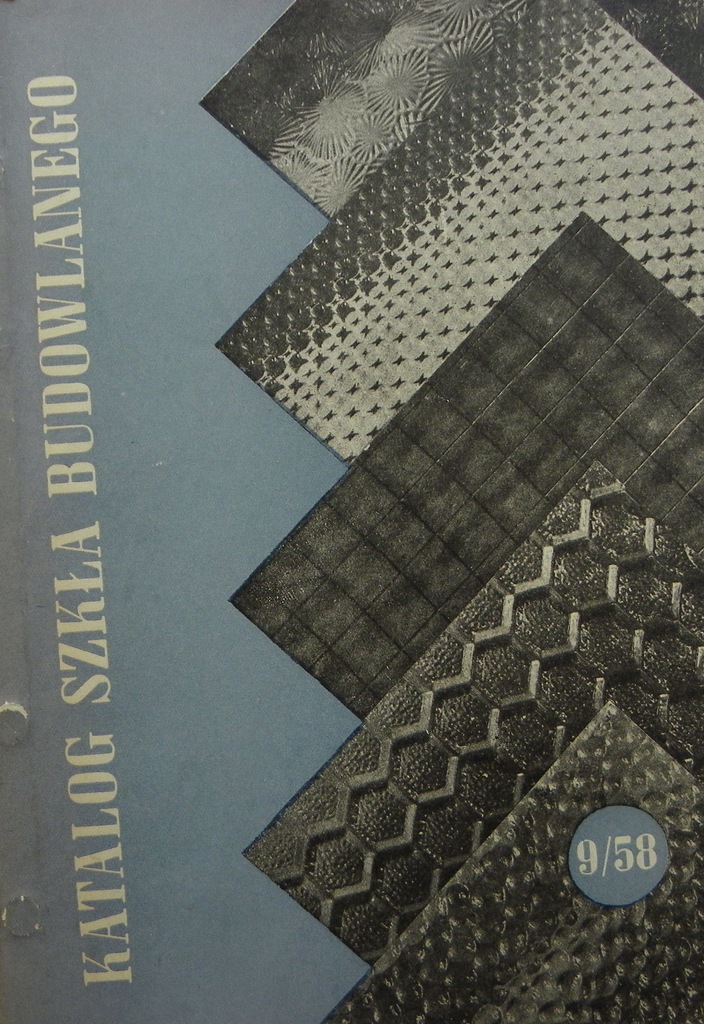 1958r KATALOG SZKŁO BUDOWLANE surowe walcowane