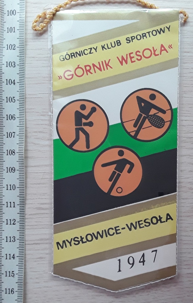 GKS GÓRNIK WESOŁA MYSŁOWICE tenis boks. proporczyk