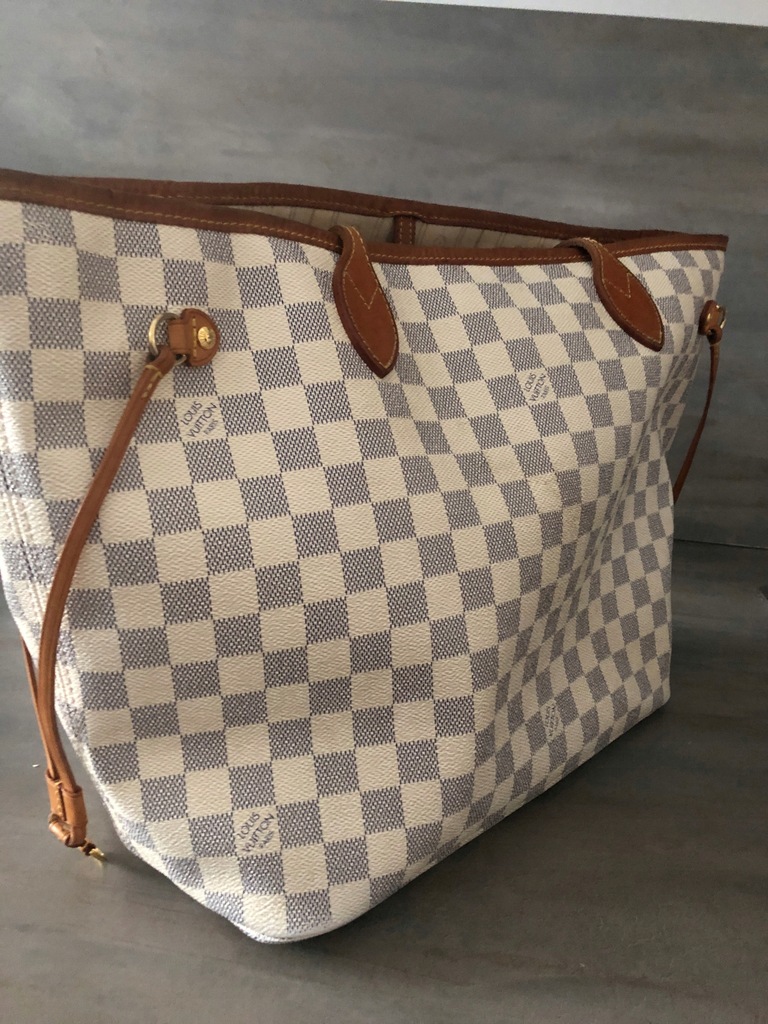 torebka LV LOUIS VUITTON neverfull jasna portfel w Torebki na co dzień 