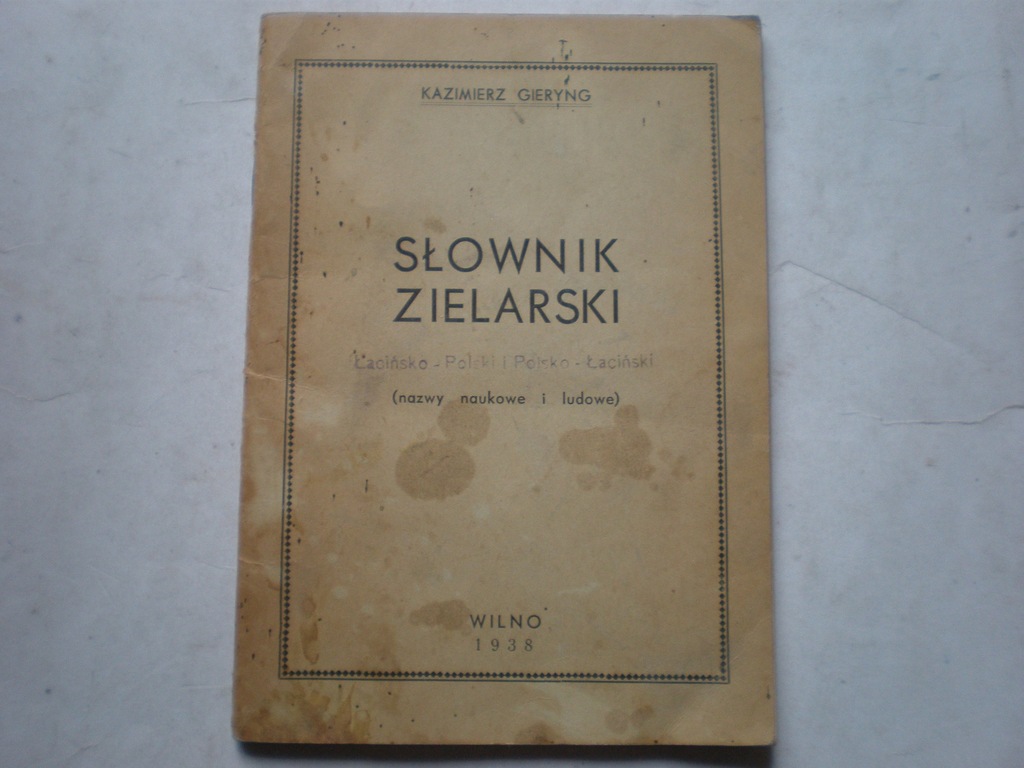 Gieryng SŁOWNIK ZIELARSKI łac-pol i pol-łac