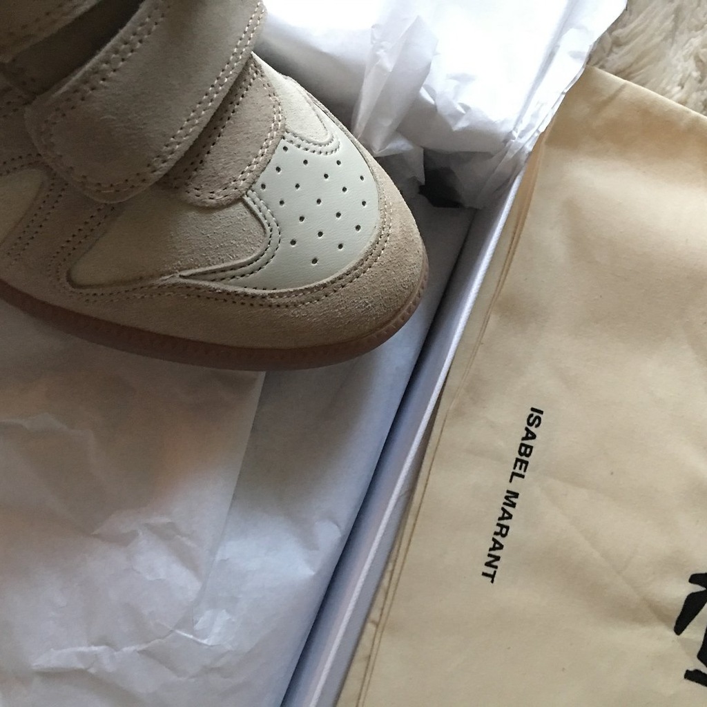 ISABEL MARANT ETOILE SNEAKERS BEŻOWE 2018 SKLEP 37