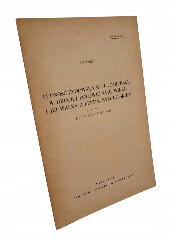 Ludność żydowska w Lutomiersku - Jakub Goldberg