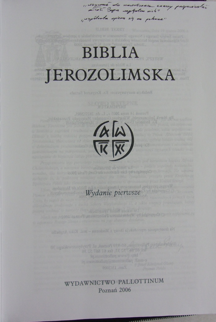 Sarzała Krzysztof - Biblia Jerozolimska