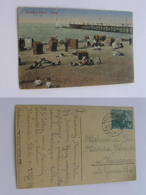 BROSEN BRZEŹNO ( GDAŃSK ) PLAŻA Stempel KROKOWA